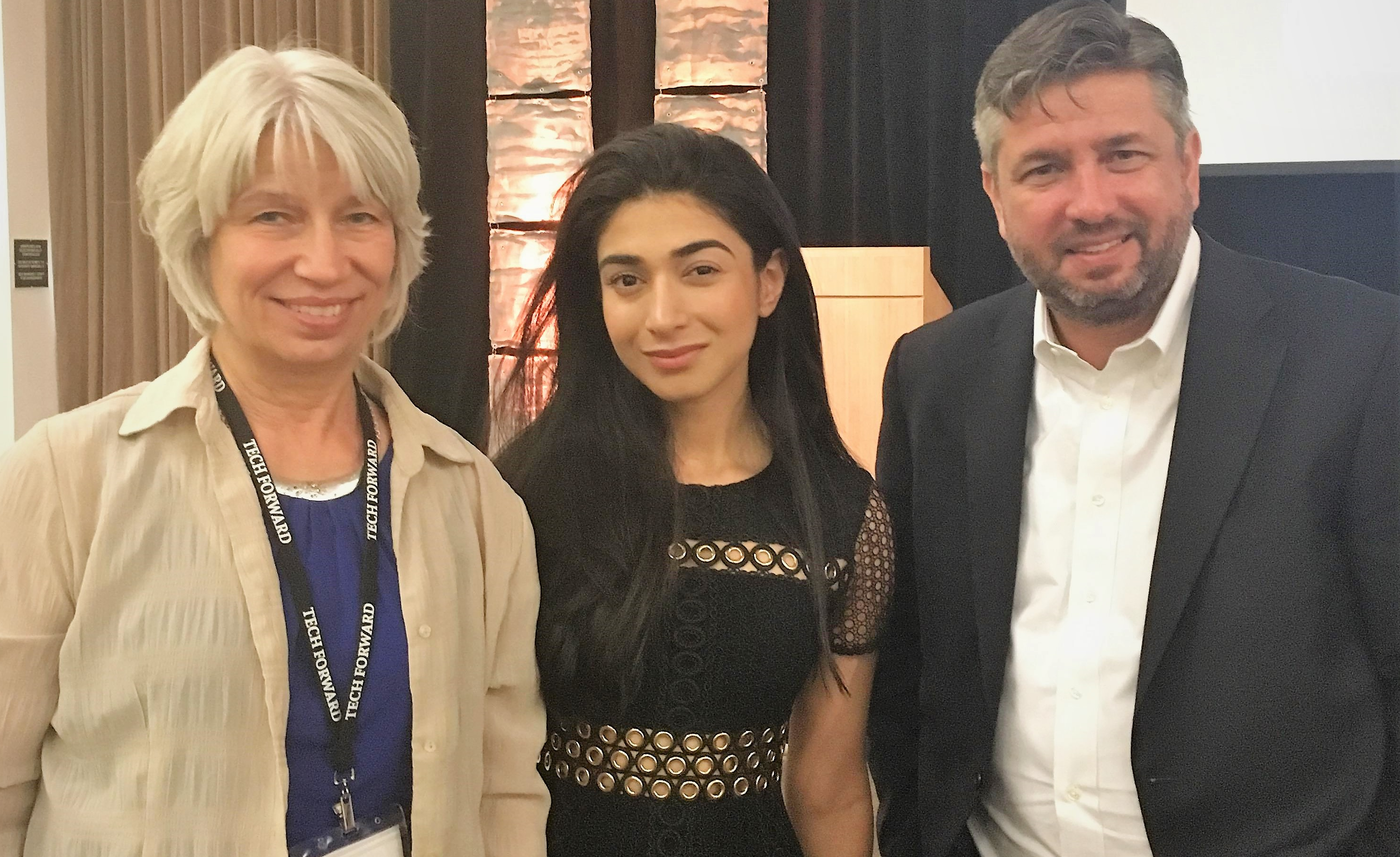 Rebecca Masisak CEO TechSoup, Shiza Shahid Co-Founder NOW Ventures & The Malala Fund, Patrick Callihan Executive Director Tech Impact